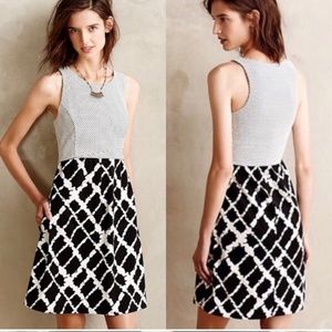 Anthropologie Tabitha black&white sleeveless dress
